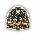 Holy Family with Animals Sticker (Peel N' Stick)